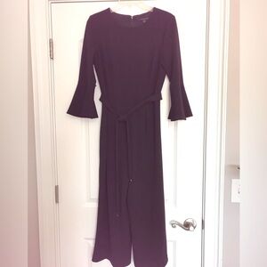 Tommy Hilfiger, Jumpsuit, Black, Size 8, wide leg, bell 3/4 sleeves